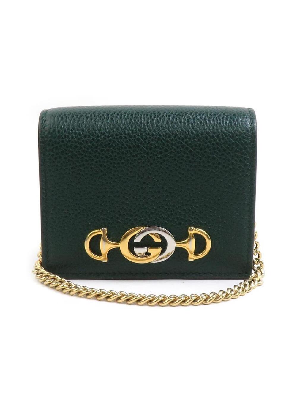 Auth Gucci Zumi Bifold Wallet Chain #293654G27B